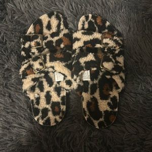 Cheetah slippers
